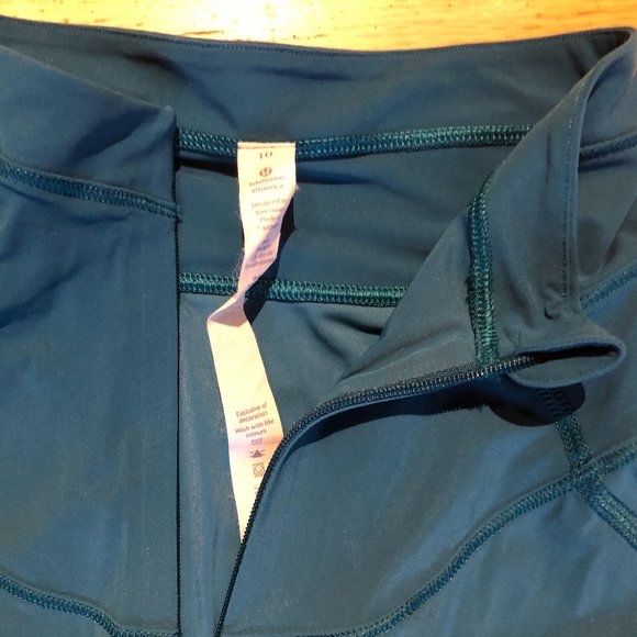 New Lululemon Teal Zip Long-Sleeved Pullover Shirt - Picture 7 of 9